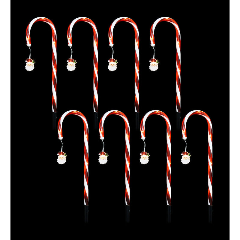 Solar Candy Cane With Santas 8pk 2