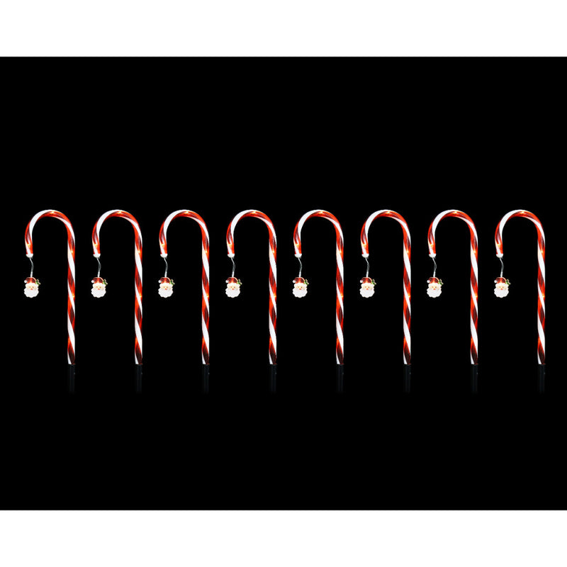 Solar Candy Cane With Santas 8pk 3