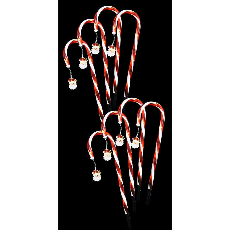 Solar Candy Cane With Santas 8pk 4
