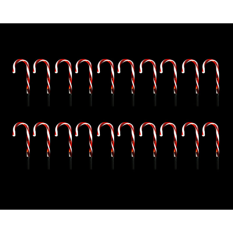 Solar Mini Candy Cane Path Lights 20pk 2