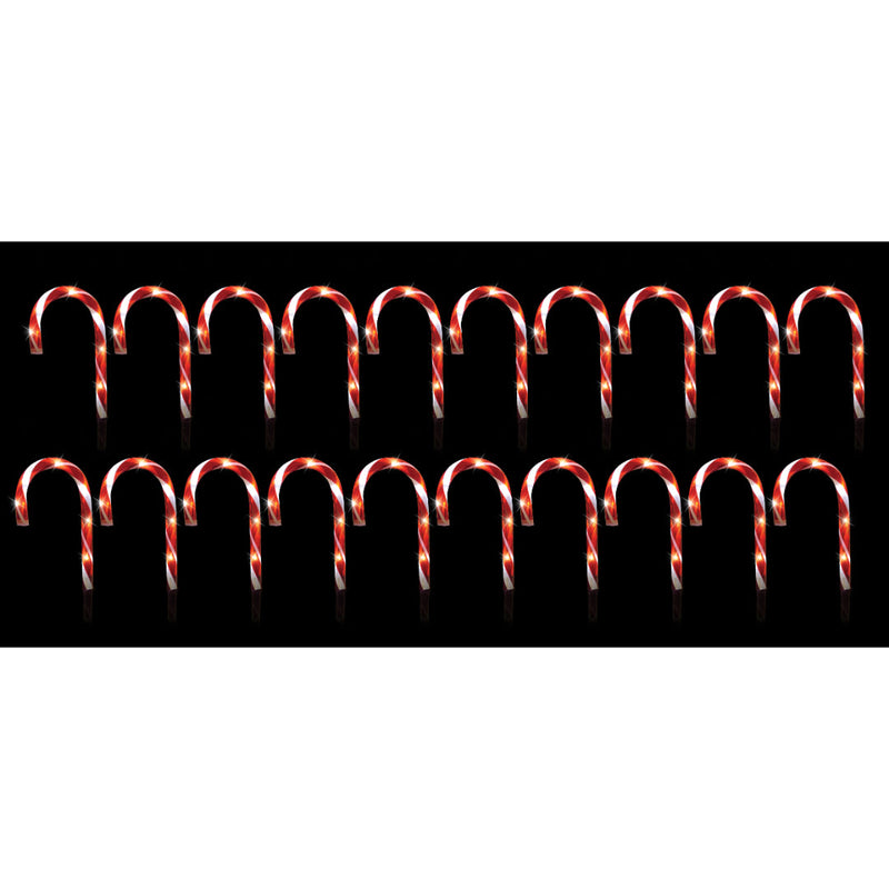 Solar Mini Candy Cane Path Lights 20pk 4