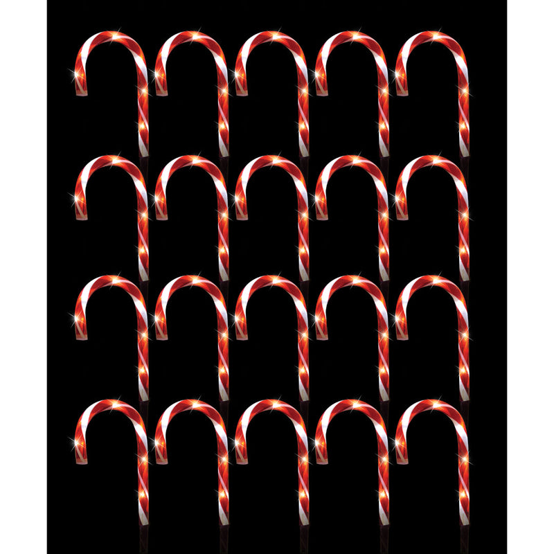 Solar Mini Candy Cane Path Lights 20pk 5
