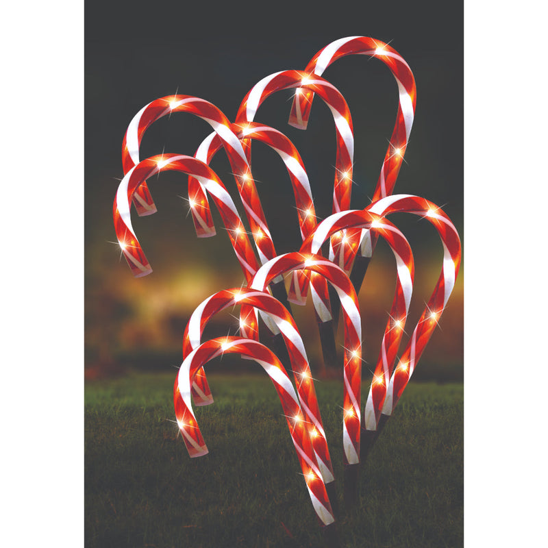 Solar Mini Candy Cane Path Lights 20pk 6