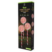 Solar LED Jumbo Path Lollipops 3pk