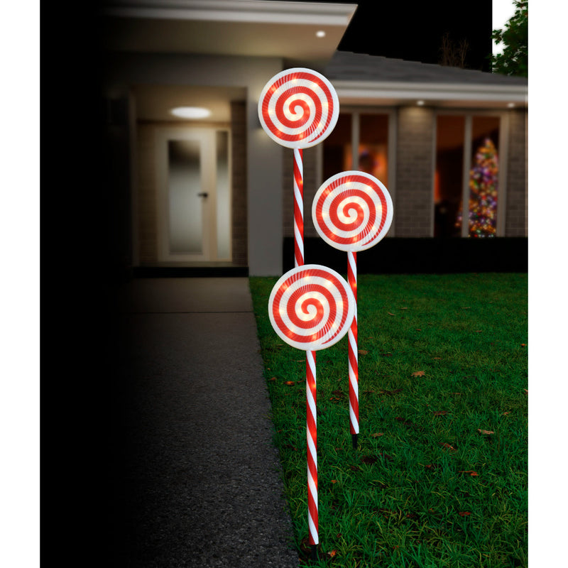 Solar LED Jumbo Path Lollipops 3pk 5