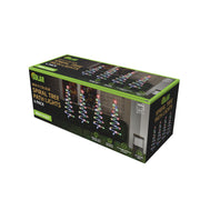 Solar LED Mesh Spiral Trees Multi 4pk 2