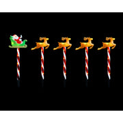 Solar Santa Sleigh Path Set Flashing 5pk 2