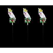 Solar Laser PVC Path Lights Aussie 3pk Assorted 4