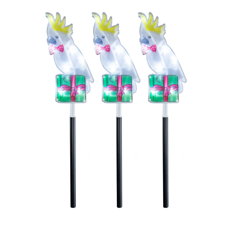 Solar Laser PVC Path Lights Aussie 3pk Assorted 5