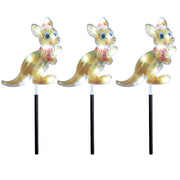 Solar Laser PVC Path Lights Aussie 3pk Assorted 8