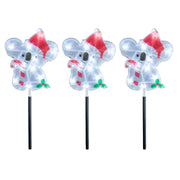 Solar Laser PVC Path Lights Aussie 3pk Assorted 9