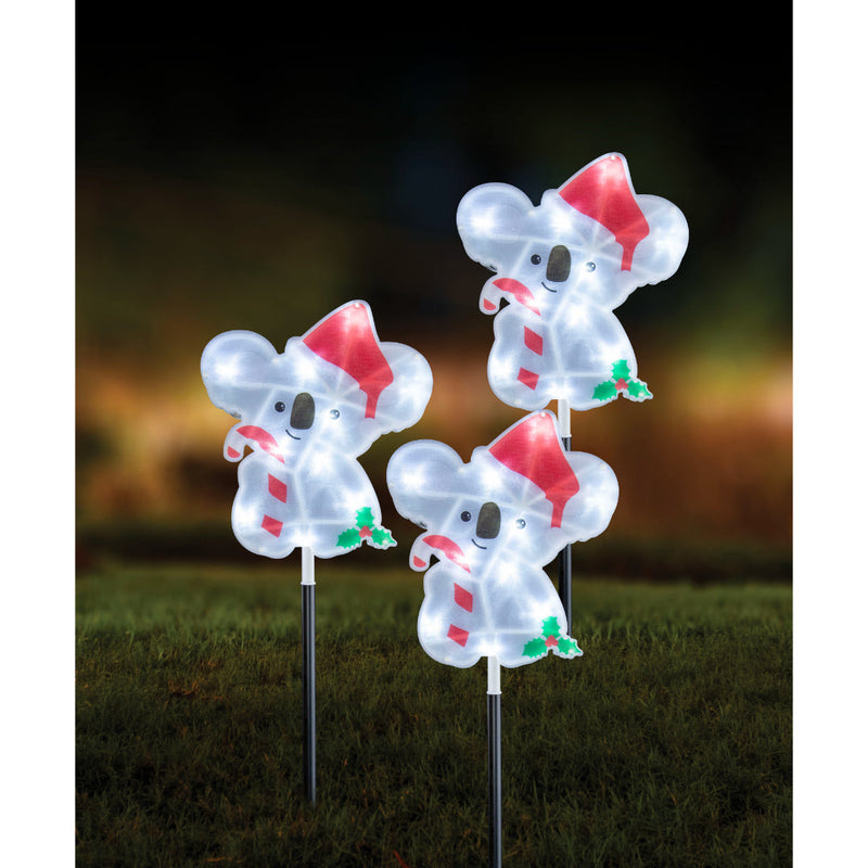 Solar Laser PVC Path Lights Aussie 3pk Assorted 10