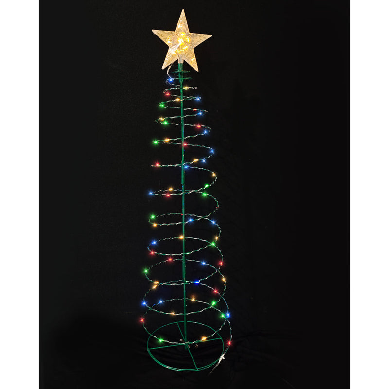 Solar LED Wire Spiral Tree 95cm Assorted 2
