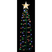 Solar LED Wire Spiral Tree 95cm Assorted 6