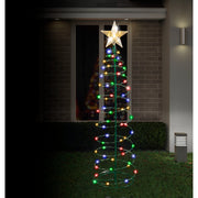Solar LED Wire Spiral Tree 95cm Assorted 7