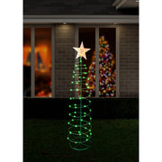 Solar LED Wire Spiral Tree 95cm Assorted 8