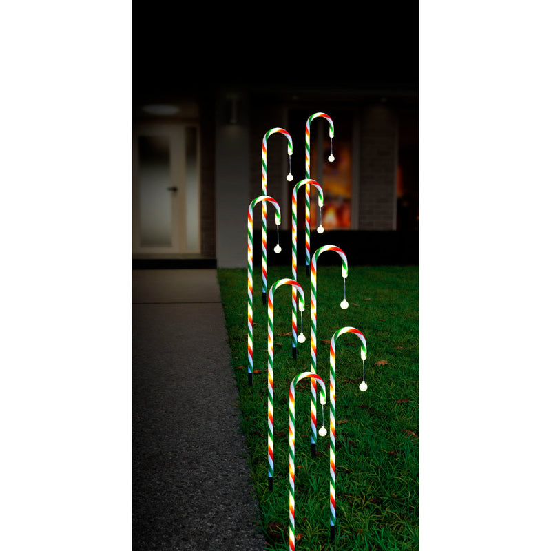 LED Peppermint Path Canes with Bubble Ball 8pk 3