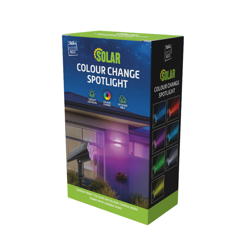 Solar LED Spotlight Colour Change 16