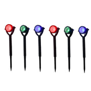 Solar LED Spotlights 6pk Red-Green-Blue 2