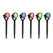 Solar LED Spotlights 6pk Red-Green-Blue 3