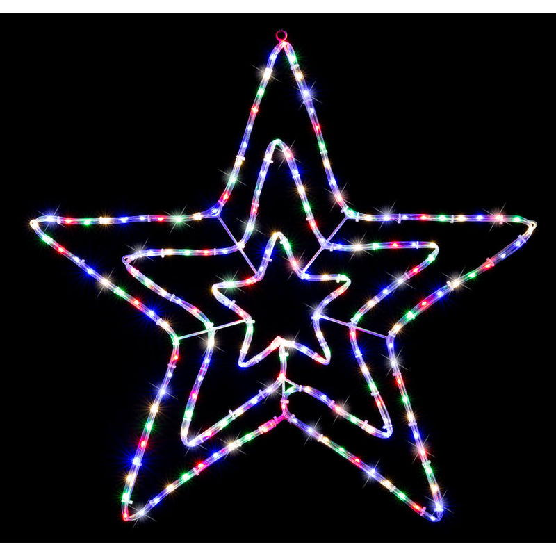 LED Motif Triple Star Multi Colour Twinkle image 2
