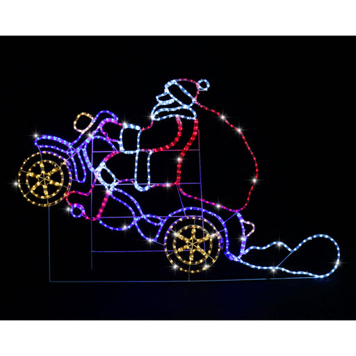 LED Ropelight Motorbike Wheelie Santa