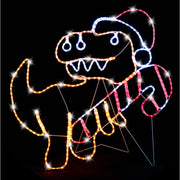LED Ropelight T-Rex with Candy Cane Assorted 2