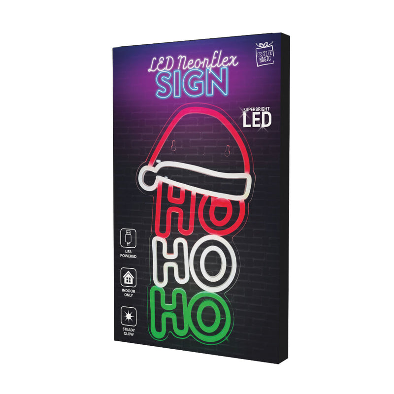 USB LED Neonflex Hohoho Sign