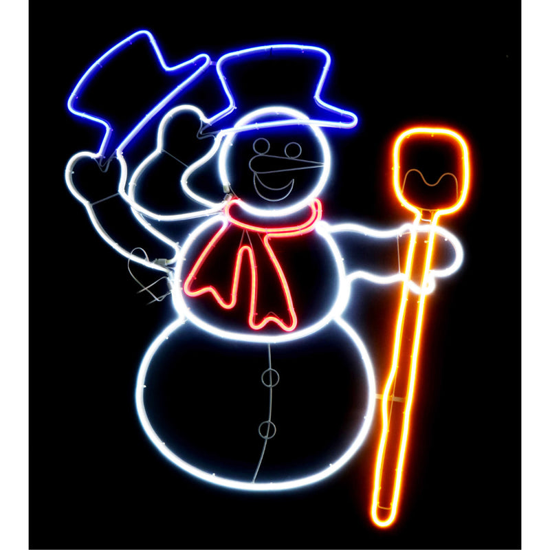 LED Neonflex Waving Snowman Flash Arm 2