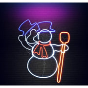 LED Neonflex Waving Snowman Flash Arm 3