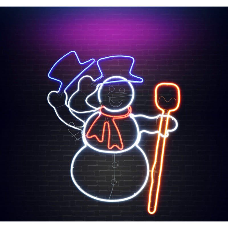 LED Neonflex Waving Snowman Flash Arm 3