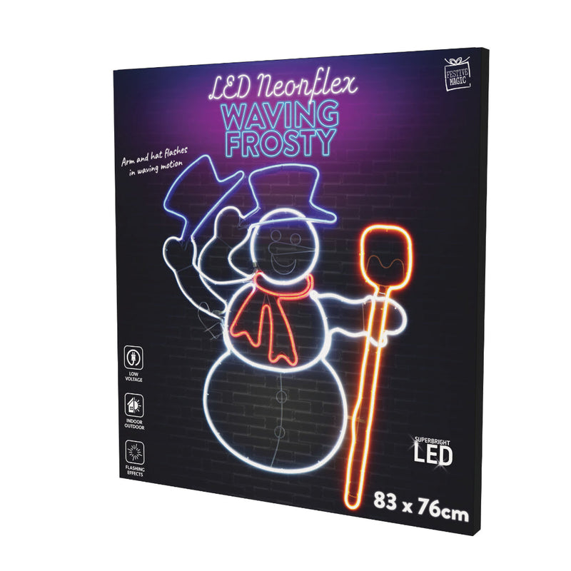 LED Neonflex Waving Snowman Flash Arm