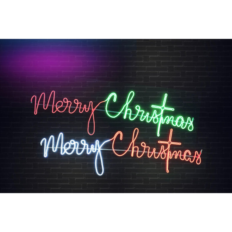 LED Neonflex Cursive Merry Christmas Assorted 7