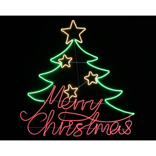 LED Neonflex Merry Christmas Star Tree 
