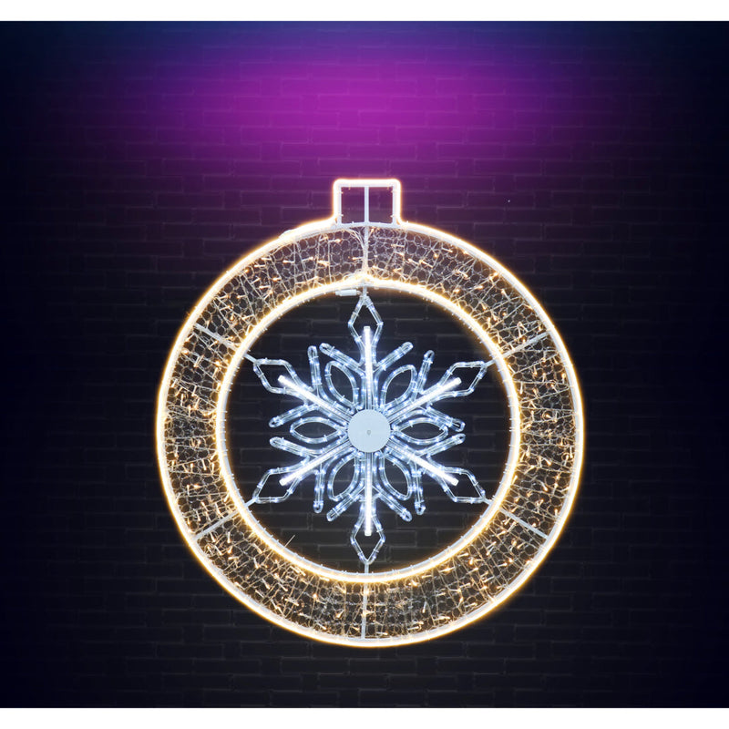 LED Neonflex Bauble Melting Snowflake WW-W 2
