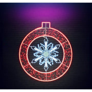 LED Neonflex Bauble Melting Snowflake R-W 2