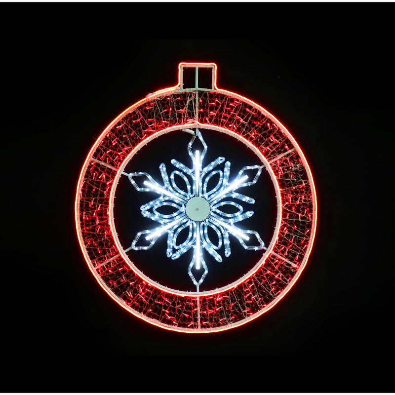LED Neonflex Bauble Melting Snowflake R-W