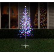 LED Metallic Tree 180cm Twinkle Silver Multi 2