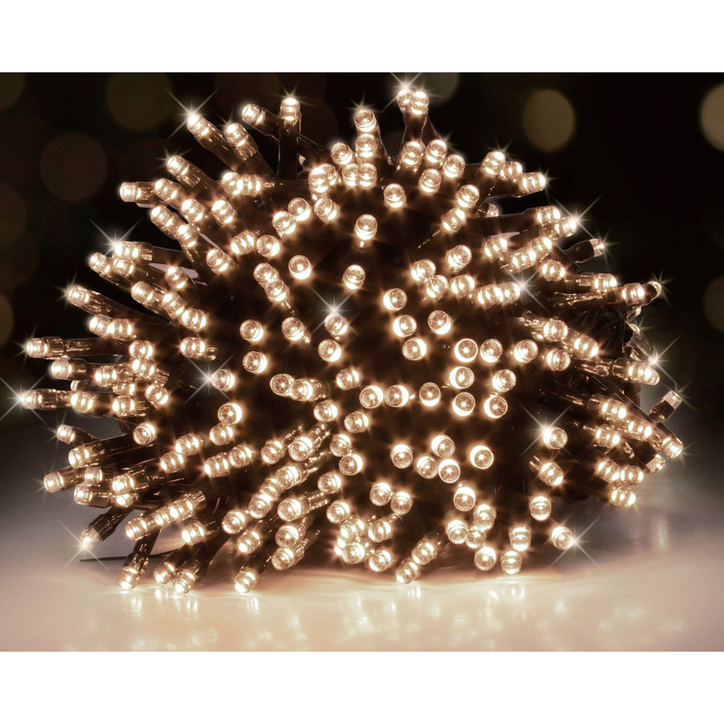 1000 warm white solar and USB fairy Christmas lights
