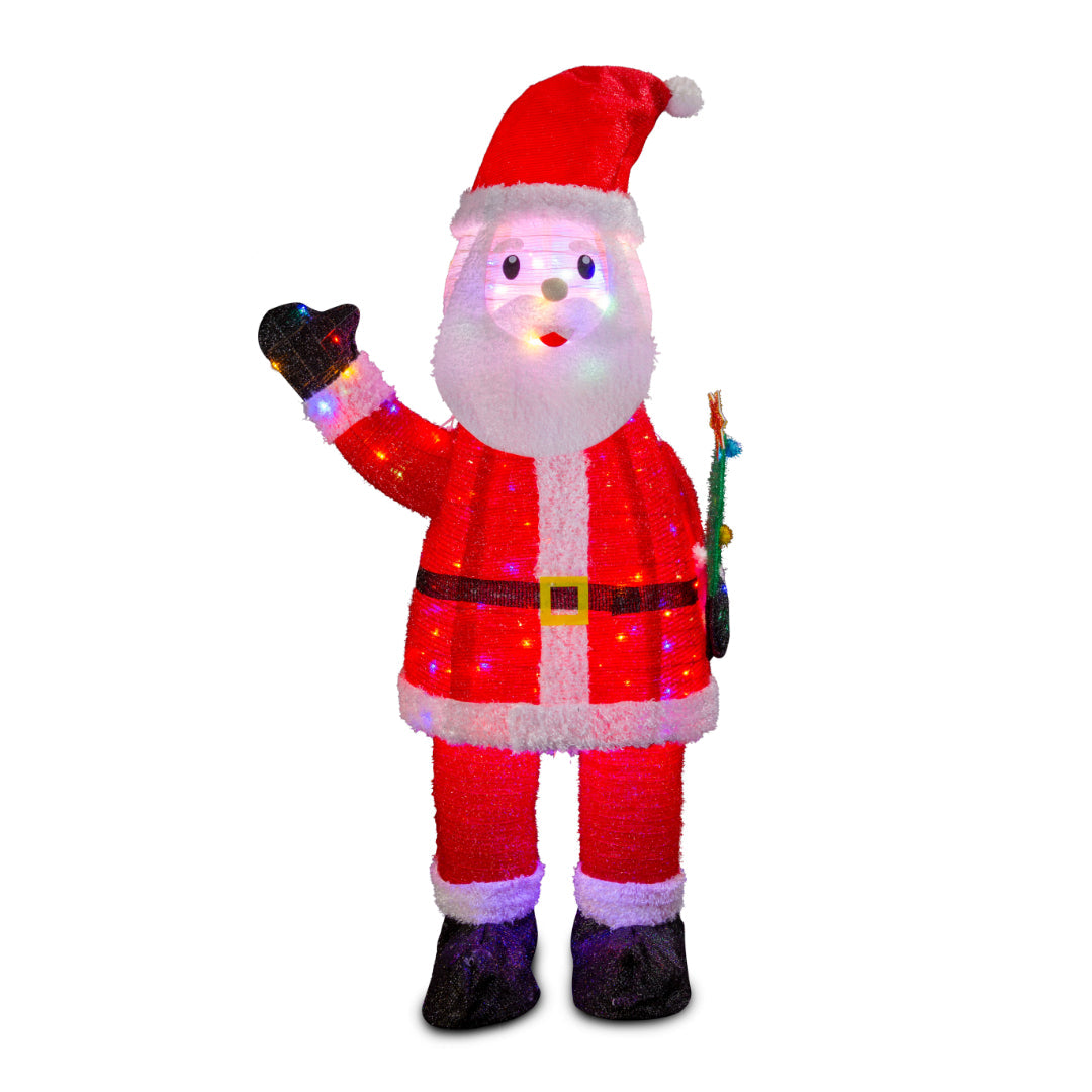 LED Pop Up Tinsel Santa Multi Col Flash 180cm - Roni's — Ronis