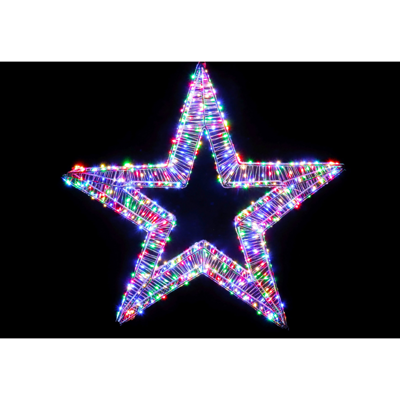 50cm multicolour Christmas star light with 660 lights
