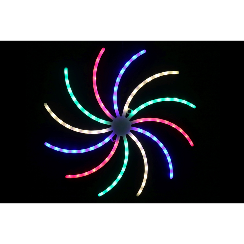 Multicolour flashing spiral Christmas light 56cm