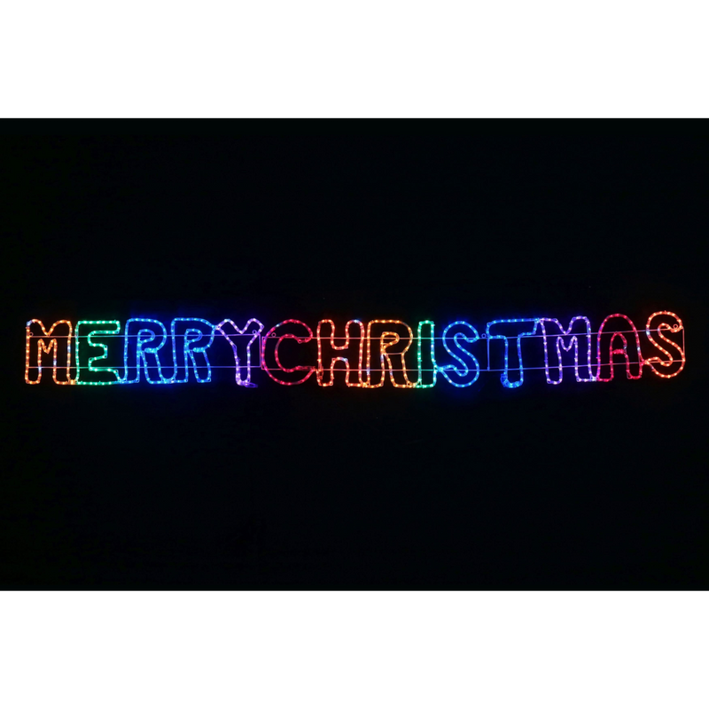 Rainbow Merry Christmas 2-in-1 rope light decoration