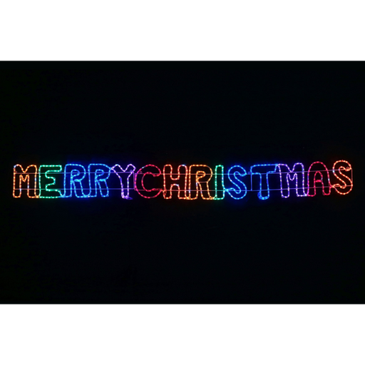 Rainbow Merry Christmas 2-in-1 rope light decoration