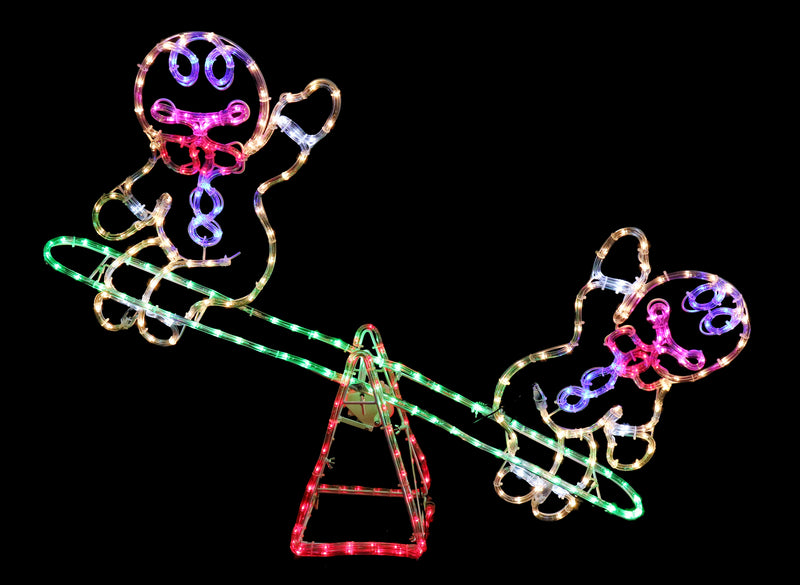 LED Ropelight Gingerbread Man Seesaw