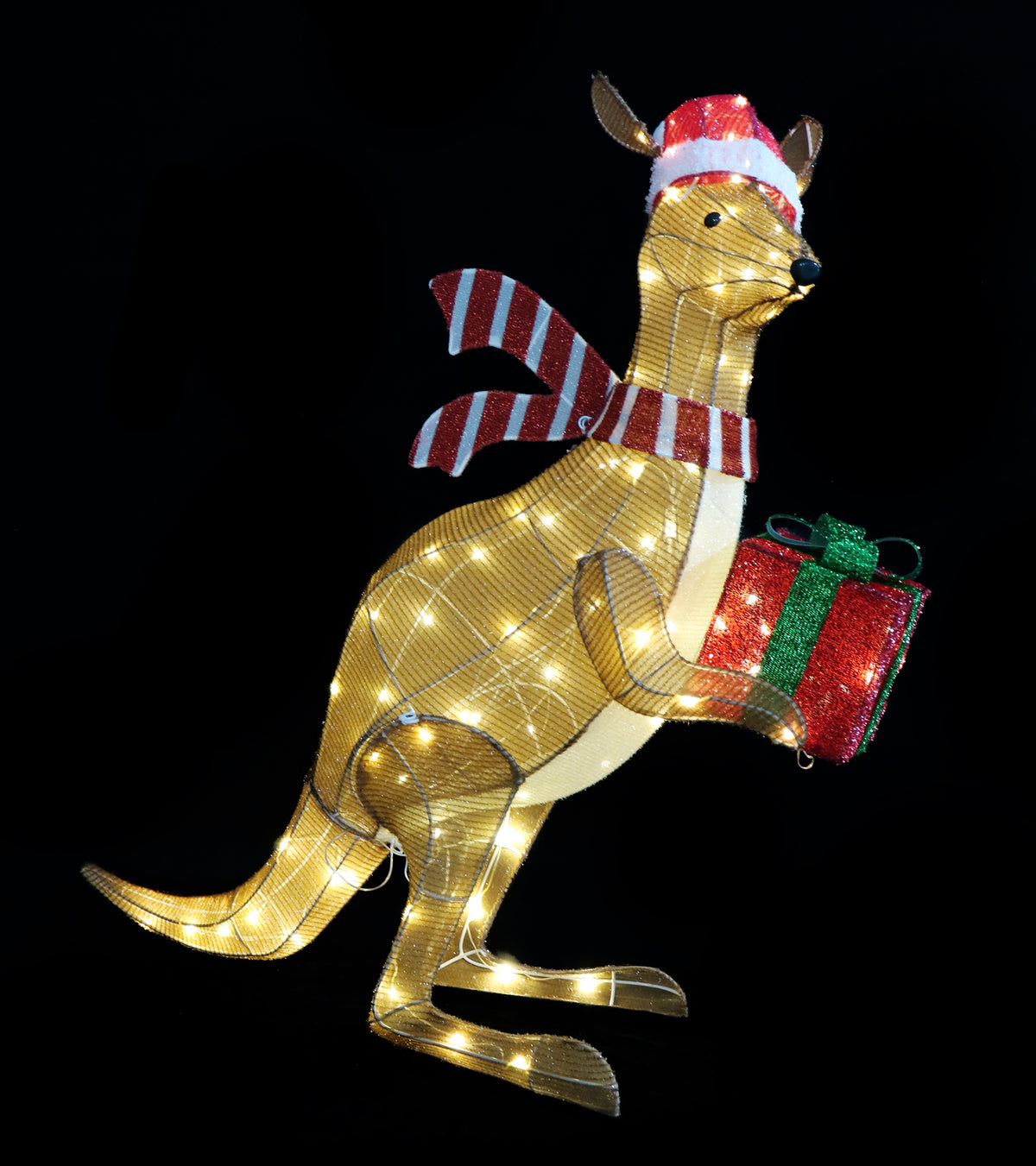 Kangaroo Led Rings Led Mesh Kangaroo Present Twinkle 100Cm — Ronis