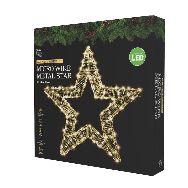 600 Micro LED Warm White Star 50cm