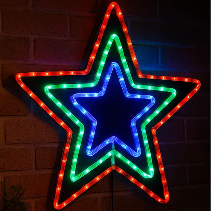 LED Ropelight 3 In 1 Star Flash BGR 65cm
