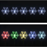 Solar LED Snowflake Path Lights 5pk Assorted image 2