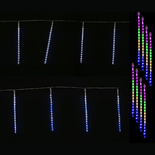 Solar Rainfall Tube Lights Asstd 8pk